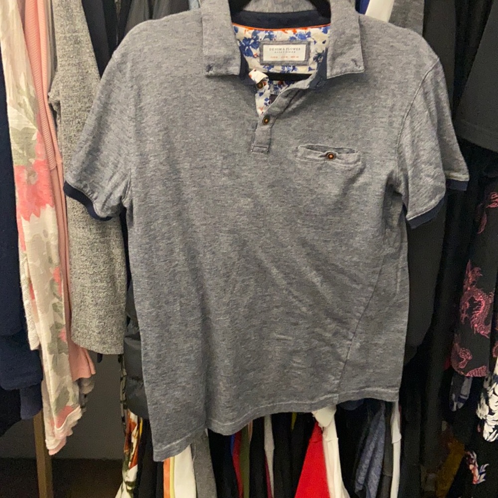 Medium gray polo t shirt
